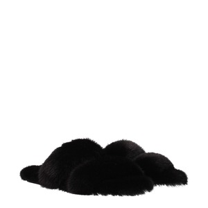 【新品】SAINT LAURENT サンローラン レディース スライドサンダル ミンク ブラック 649419E0E001000