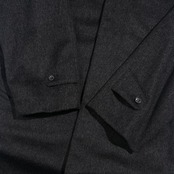 カシミヤ100% Moorbrook ムーアブルック 英国製生地 ステンカラーコート LL /チャコール系 メンズ