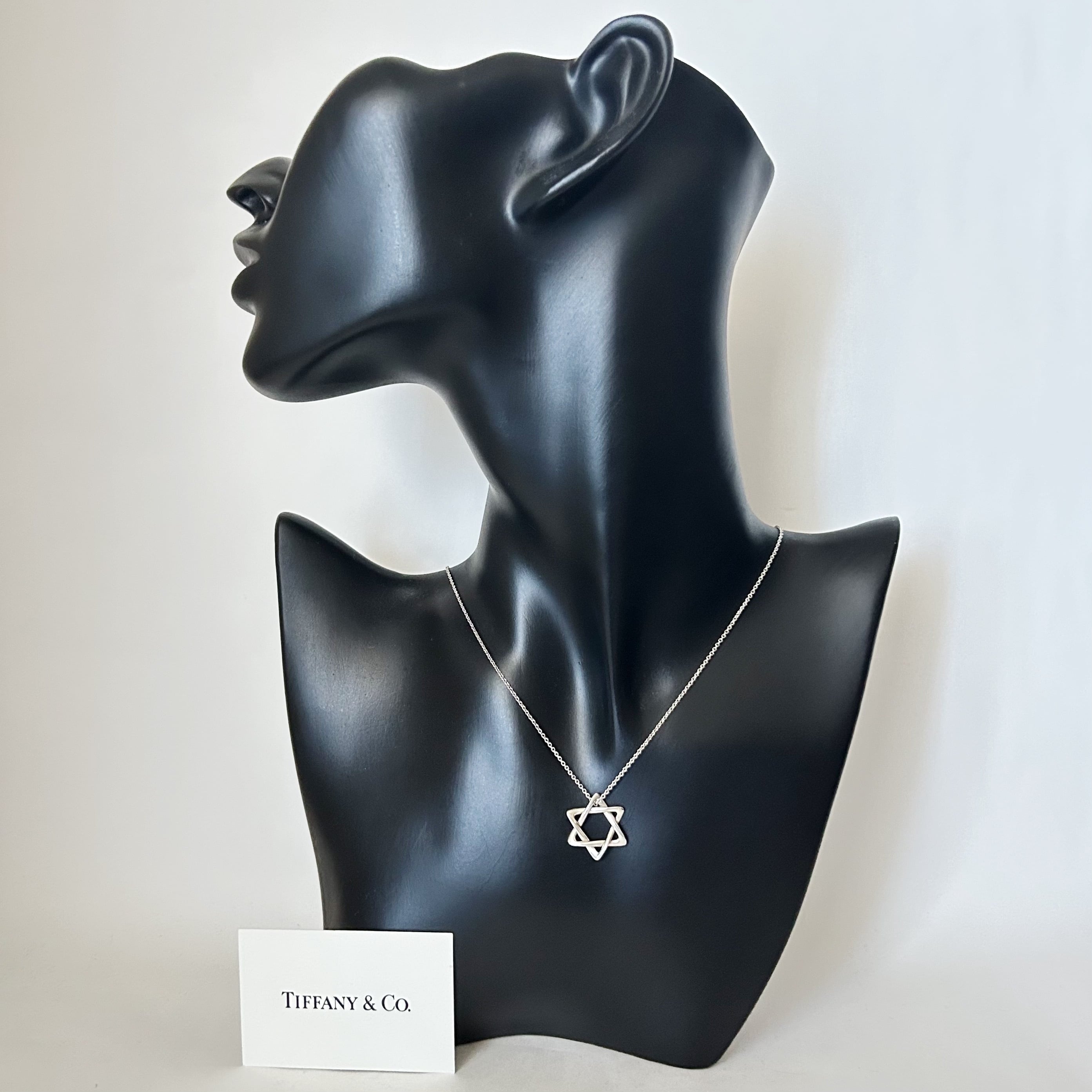T8082】Tiffany&Co. スターオブダビデネックレス/silver925