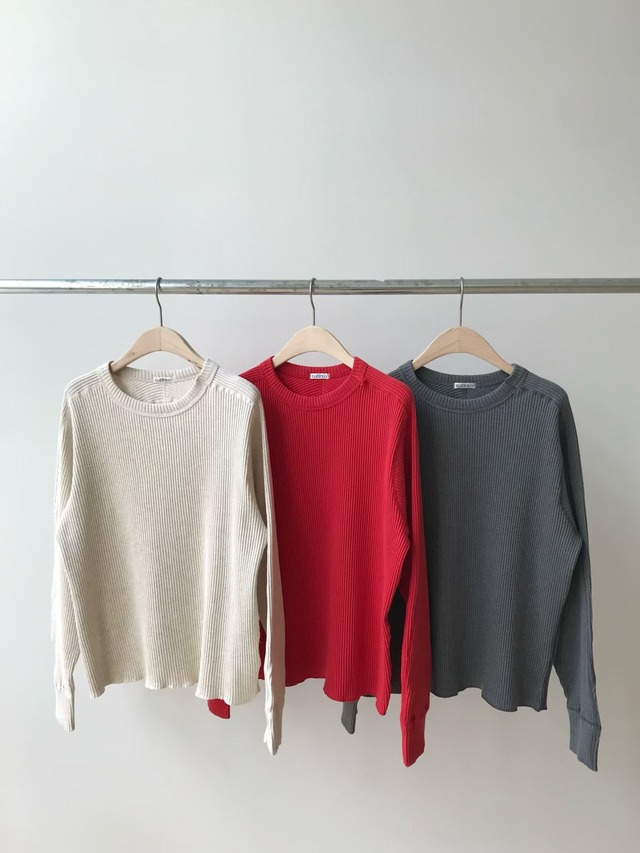 (予約) taffeta / Big waffle tee 3color