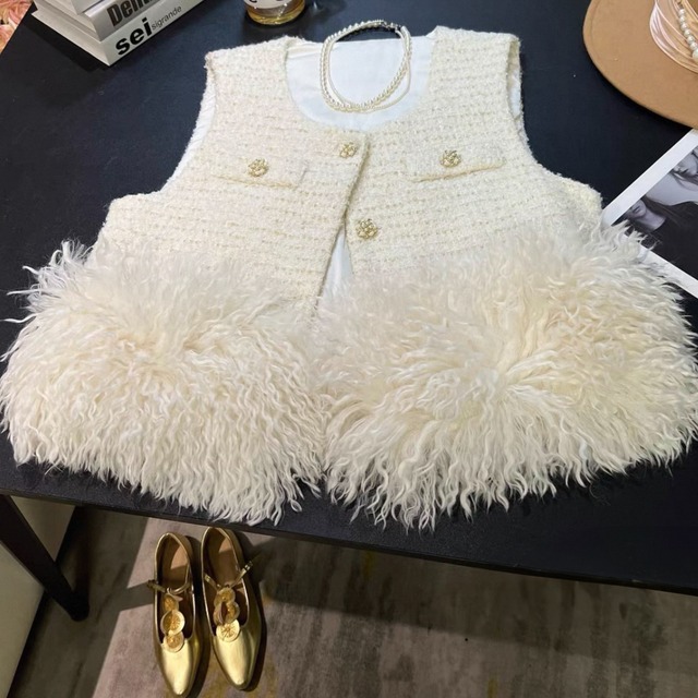 ツイードエコファーベスト　N00018