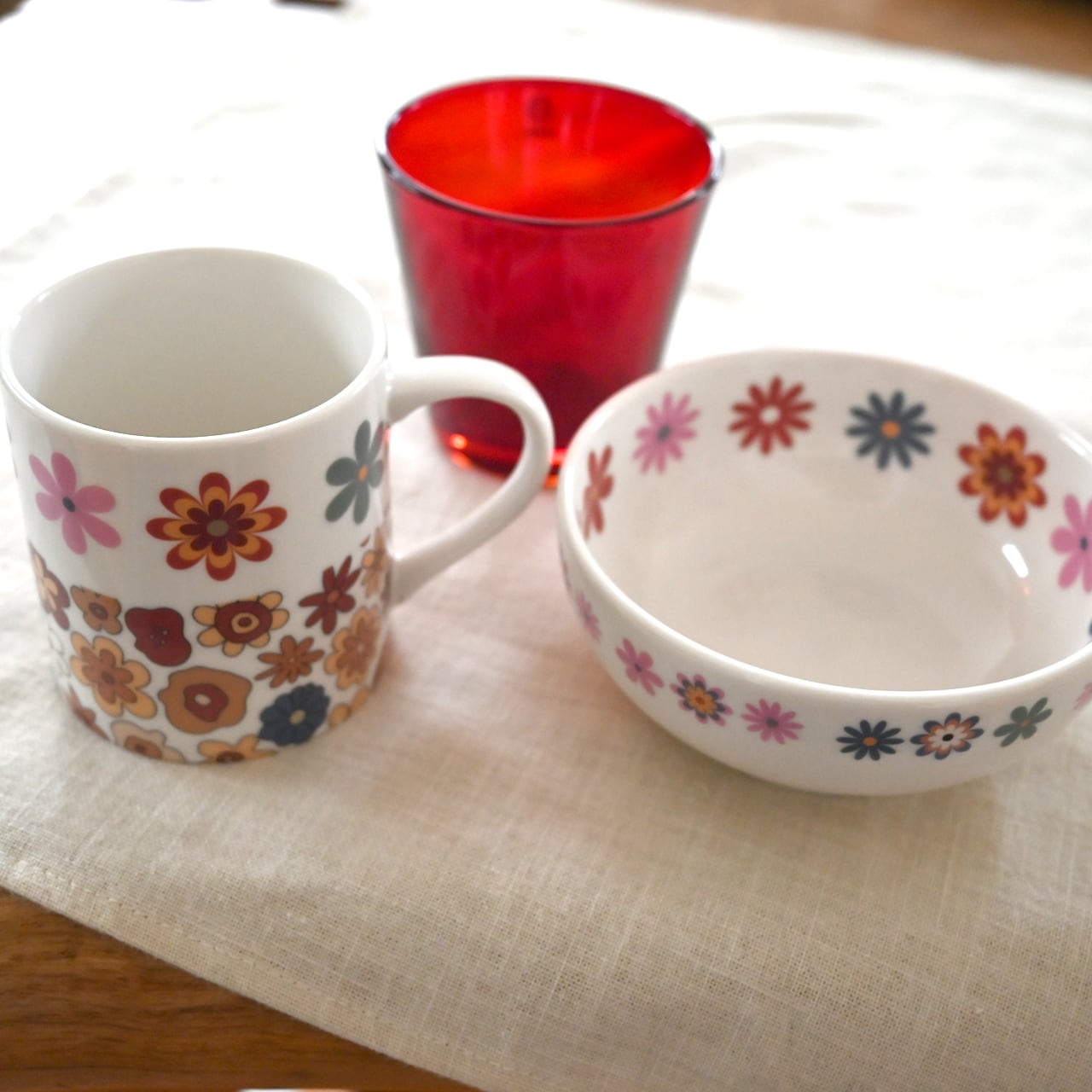 set割引】白磁用2枚セット アメリカンSMILEレトロ・GROOVYレトロ転写