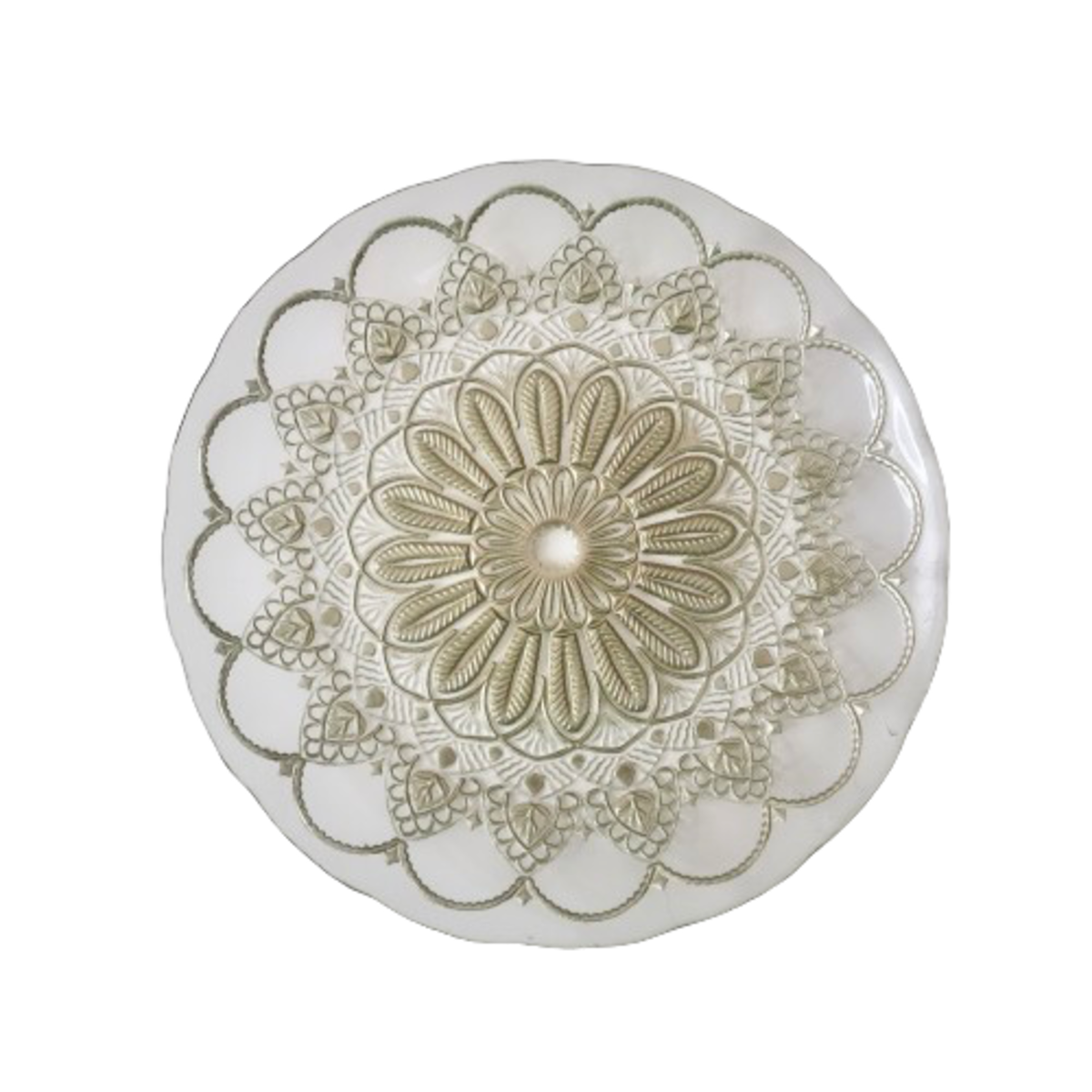 Gold lace glass plate / ゴールドレースガラスプレート 21cm | BONNE