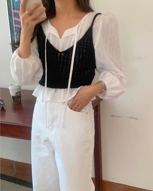 [LITER] jenny knit bustier (即納)