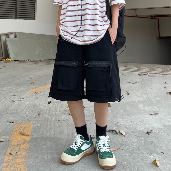 サマーカジュアルショーツ ポケットオーバーオール レディースパンツ ストリート 夏物 ブルマー ケッペル59936739386