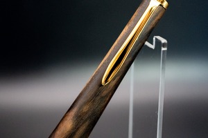 【魅惑の黒い紋様】 黒柿孔雀杢 極上 gold MP