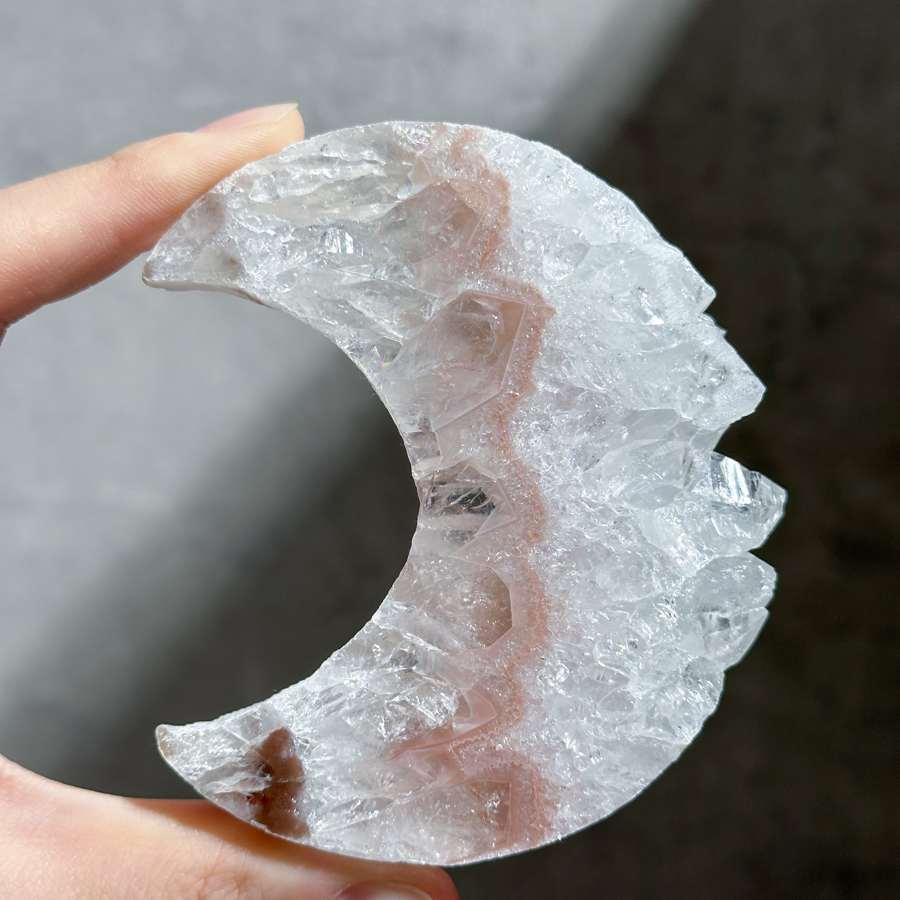 アゲート×クリアクォーツ 月33◇ Agate × Clear Quartz ◇天然石・鉱物・パワーストーン