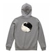 「陰陽の眠り ― 黒白猫図」前後両面 プルオーバーパーカー/"Yin and Yang Sleep - Black and White Cat" pullover hoodie
