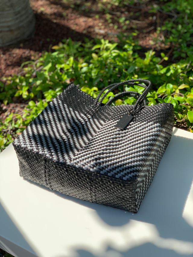 S Mercado Bag (Normal handle) Black/Silver