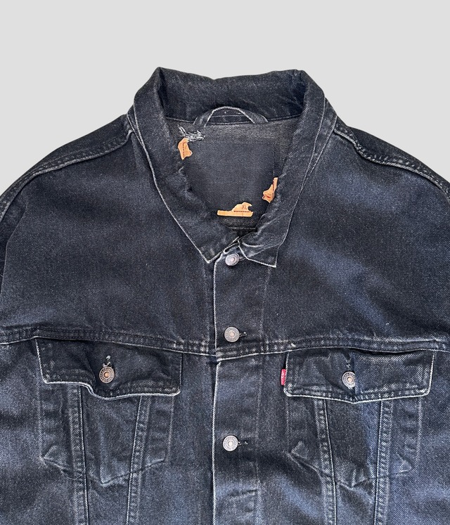 -Levi's- Vintage 90s XL Black Denim Jacket made in USA