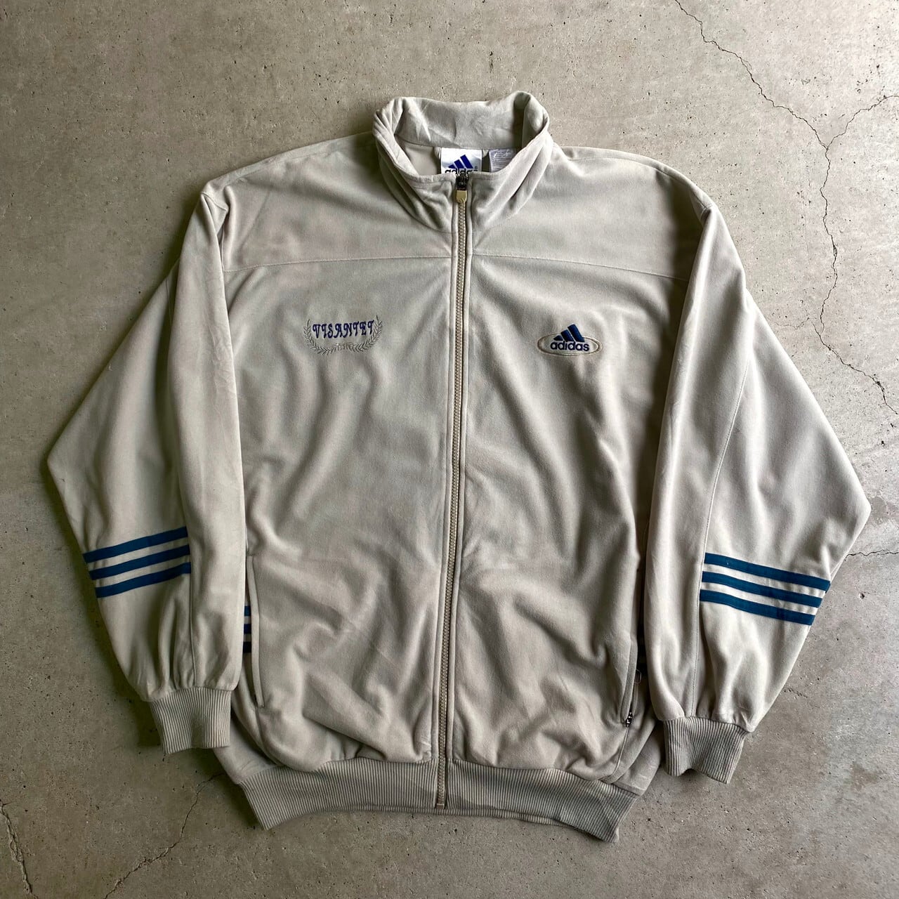 90s オリジナル adidas ベロア vtg ジャージ ラメ パーカー | www