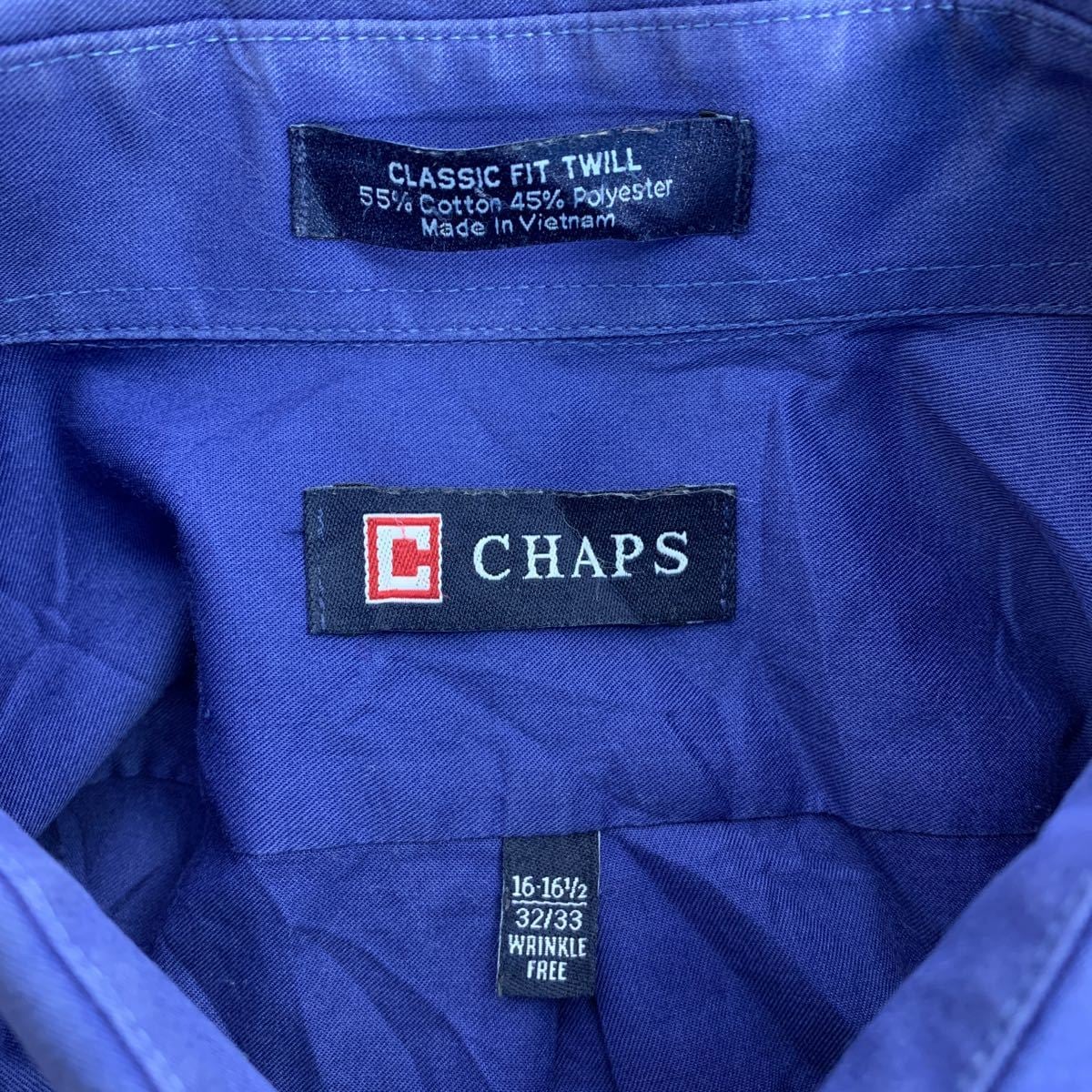 CHAPS 無地シャツ　長袖　　ワンポイント　人気　オーバーサイズ　b70