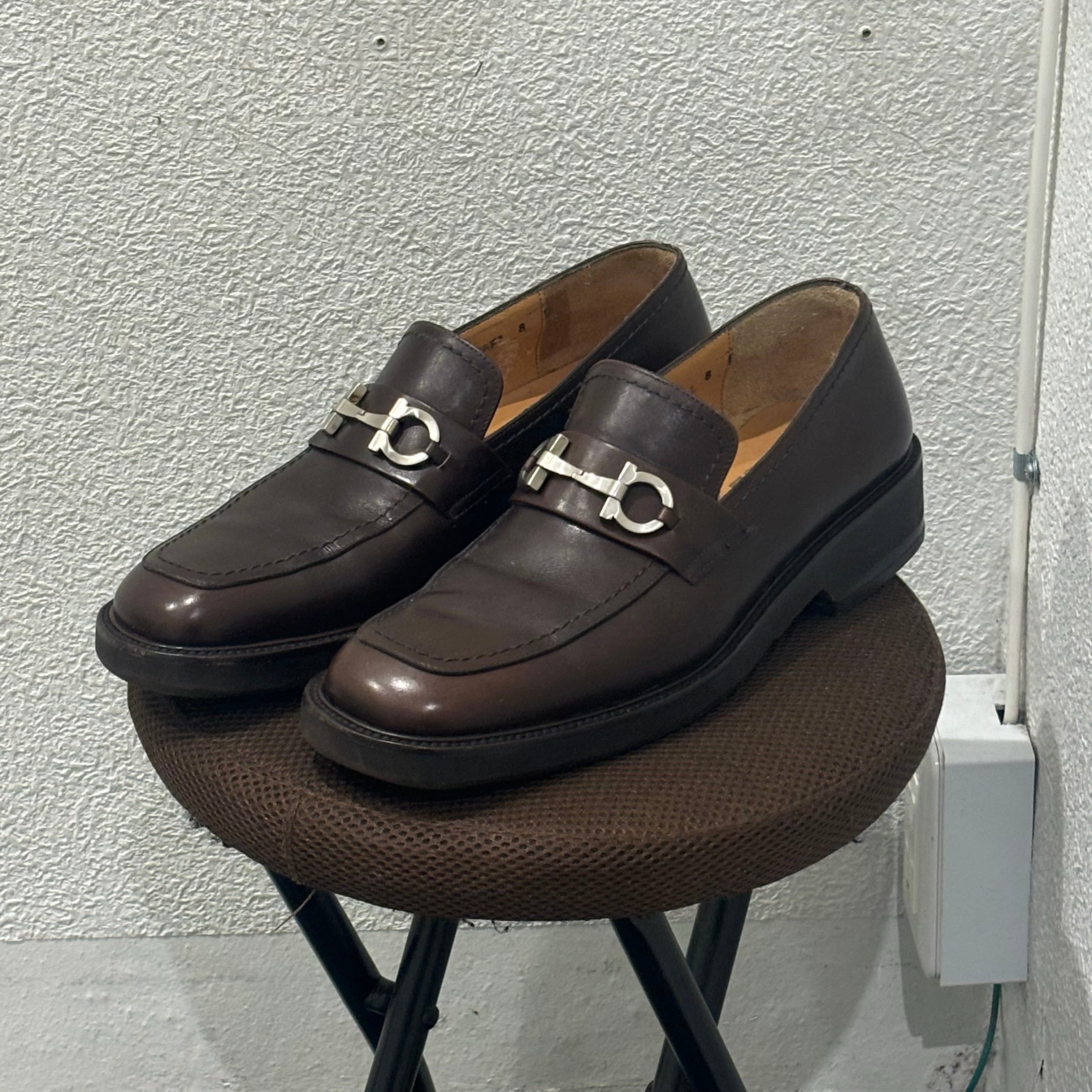 Ferragamo フェラガモ ガンチーニ ホースビット ローファー レザー 