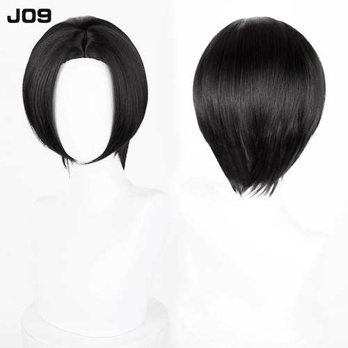 コスプレ耐熱ウィッグ 汎用カラー 前髪立ち上げ センター分け ワンレン ショートカット ブラックカラー ★東京卍リベンジャーズ/佐野万次郎 ★HUNTER×HUNTER/クロロ・ルシルフル 等 ★168色のバリエーション!多様キャラのコスプレに最適です! ★即納品★