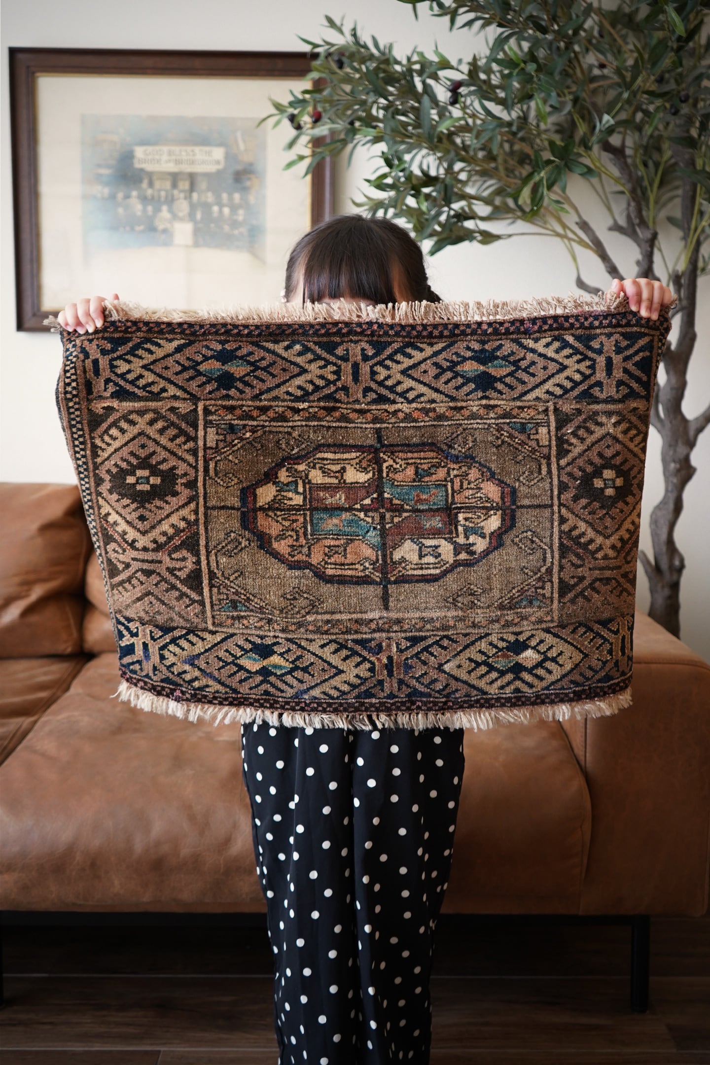 908】Vintage Afghan Turkmen rug 1960's | ヴィンテージラグ専門店
