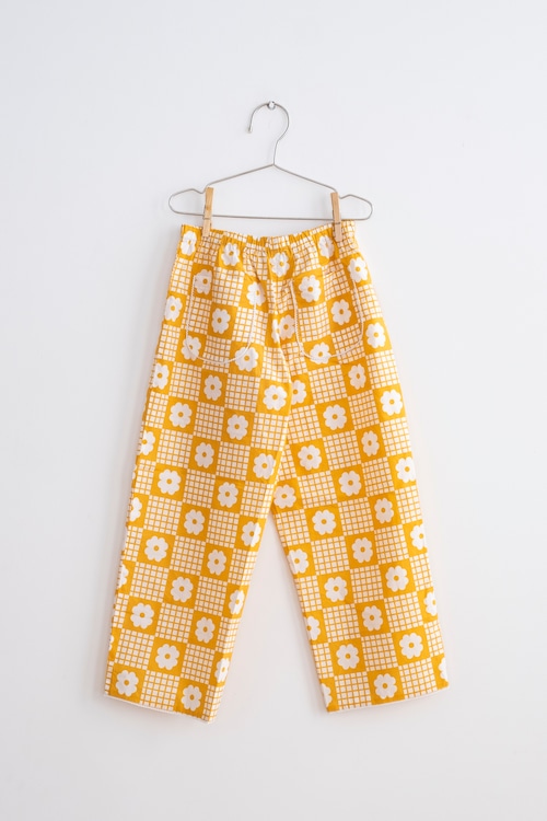 《即納》outlet FISH&KIDS/YELLOW FLOWERS RETRO PANTS