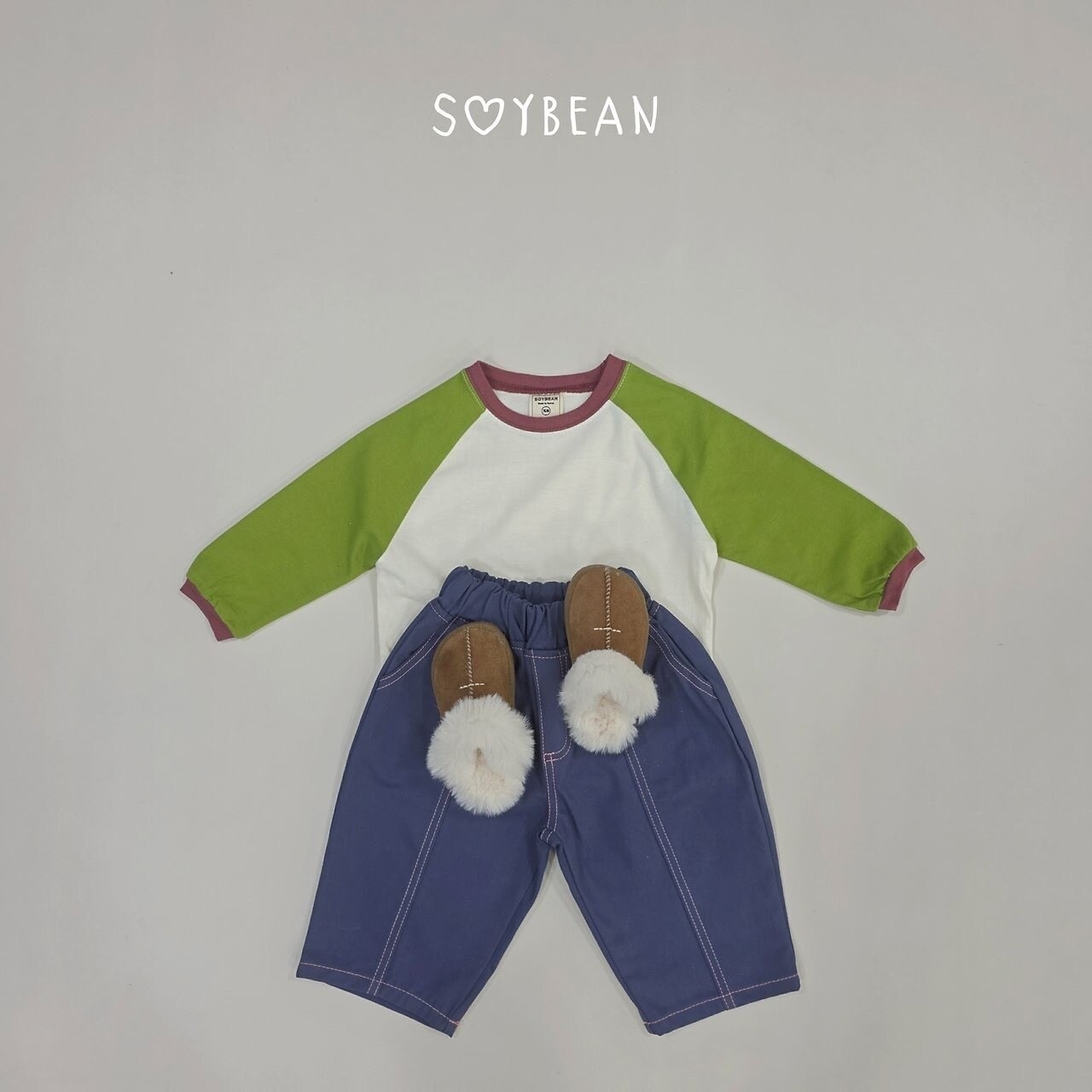 韓国子供服 / 26Autumn / soybean / カラー バベルパンツ / キッズ服 / ジュニア服 / 秋服 *XS~JM*