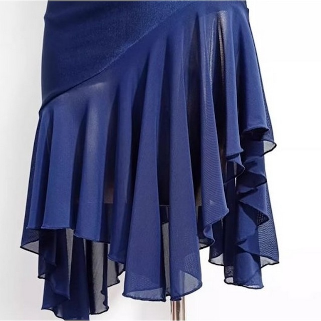 アシメトリーレオパード柄フレアーロングスリーブワンピース ds0356