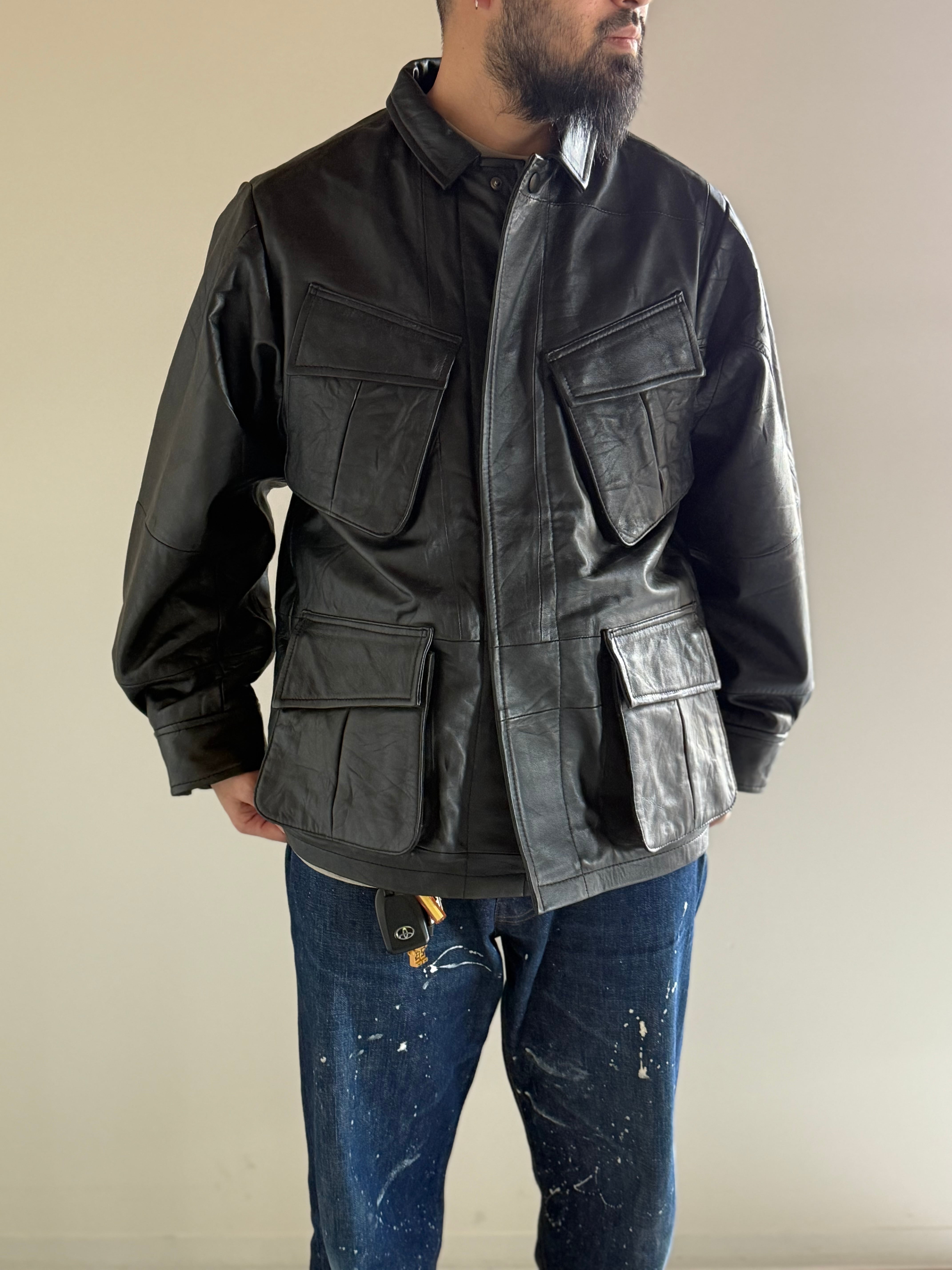 YOUSED【LEATHER JUNGLE FATIGUE JACKET】 | LARGE LAB TOWN