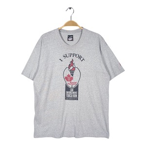 80s スペシャルオリンピックス マクドナルド カナダ製 ヴィンテージ Tシャツ グレー シングルステッチ サイズXL BZ0685
