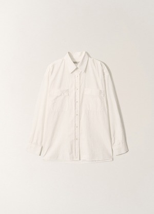 [NOTHING WRITTEN] Double pocket cotton shirt (White) 正規品 韓国ブランド 韓国通販 韓国代行 韓国ファッション ナッシングリトゥン 日本 店舗
