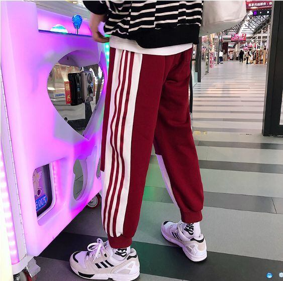 全3色 スウェット ジャージ 部屋着 ウエストゴム サイドライン