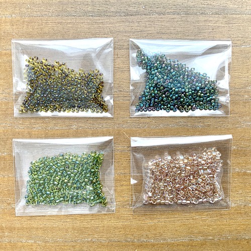 ビーズ4種類　ボタニカルセット