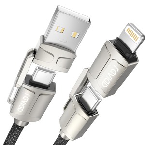 【在庫処分】RAVIAD 4in1 充電ケーブル マルチ 3A USB Type C ケーブル iPhone 充電コード 60W PD USB C ライトニング充電コード usb-c 高速充電 タイプc 充電コード タイプc ライトニング iPhone16/15/14/13ProMax/12mini/11/XR/XSMax GalaxyS24/S23XperiaHuaweiXiaomi-1M