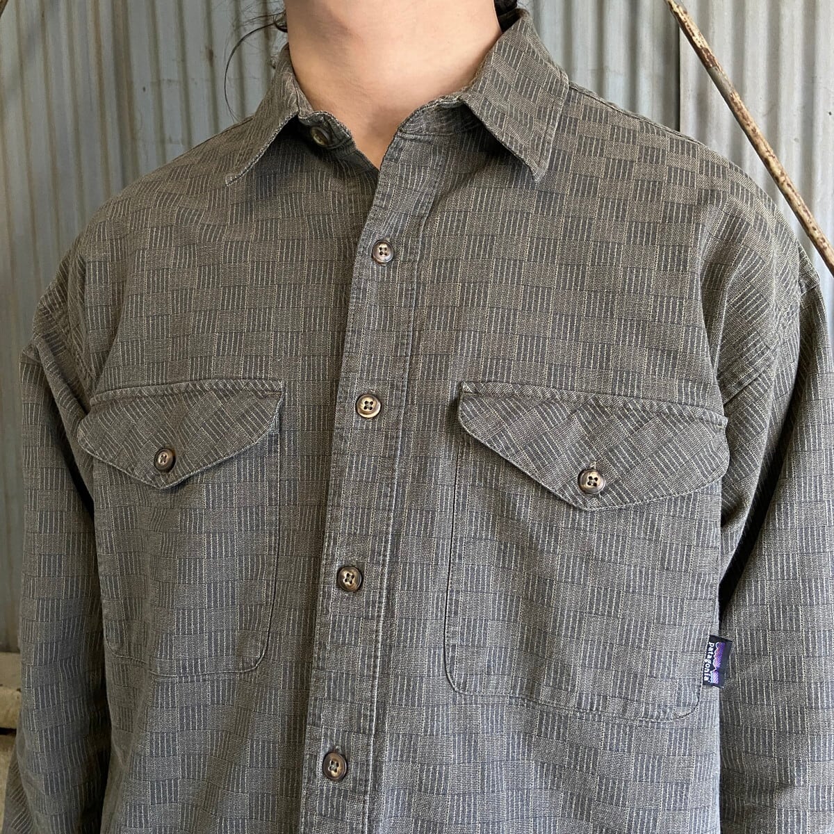 00年代 patagonia パタゴニア オーガニックコットン チェックシャツ 