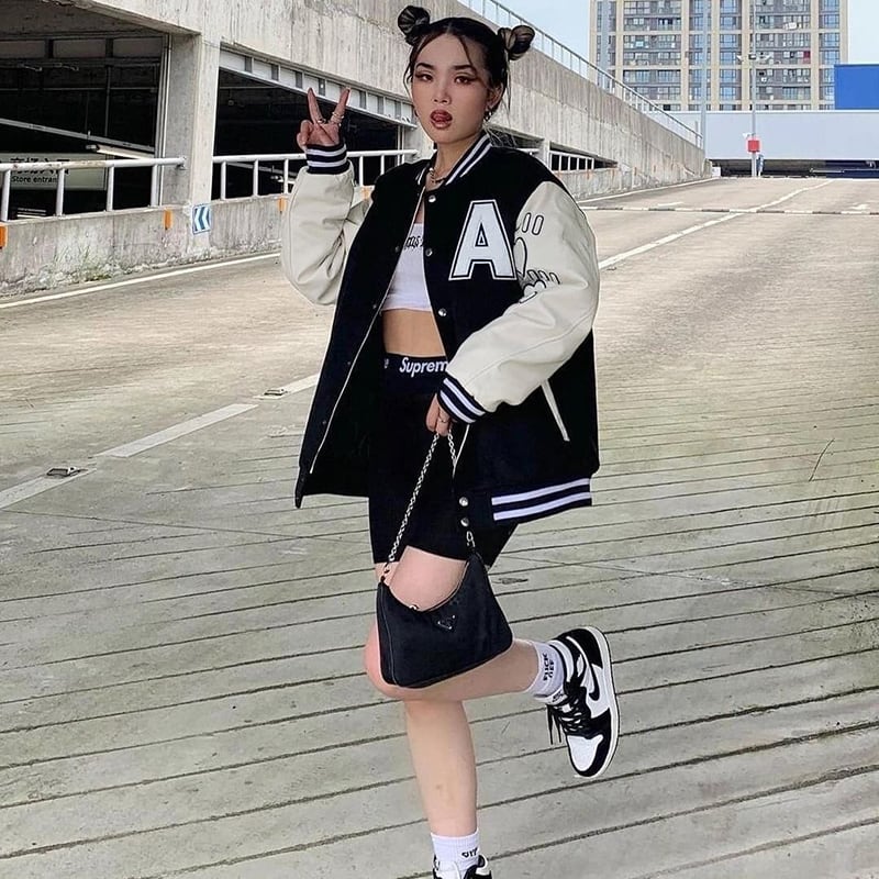 サブカル 服 地雷系 通販 スタジアムジャンパー トラッド スポーティー カジュアル