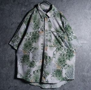 Multicolor Botanical & Ornamental Design Shirt
