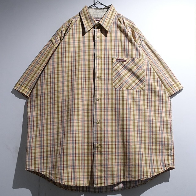90s "Marlboro Classics" Multicolor Check Pattern Design S/S Shirt