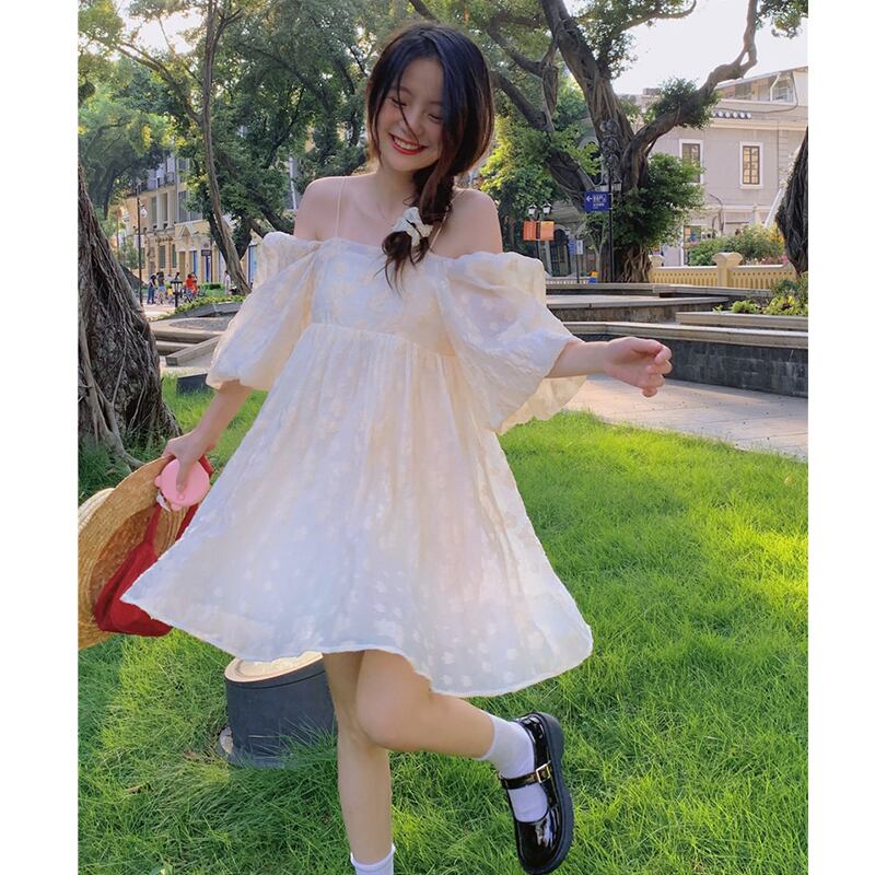 ドレス スリーブスタイルジャカードサマー 夏物 萌量不足98425097898