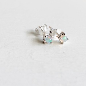 Ethiopian opal petit post earrings