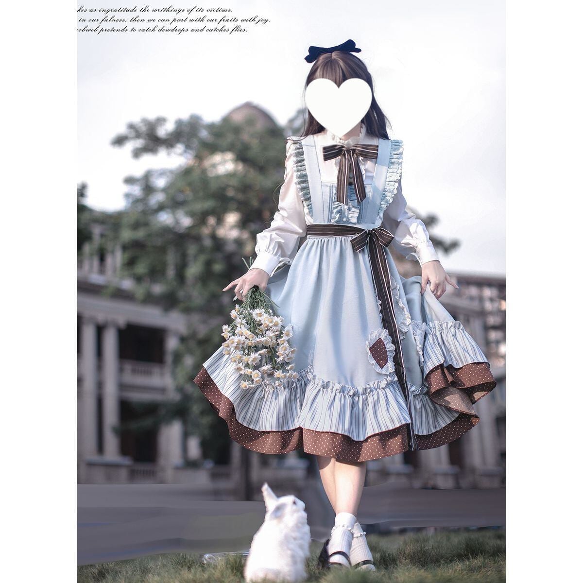 サイドフリルジャンパースカート ネクタイ付きフリルジャンパースカートセットアップ | Maiden's Rêve