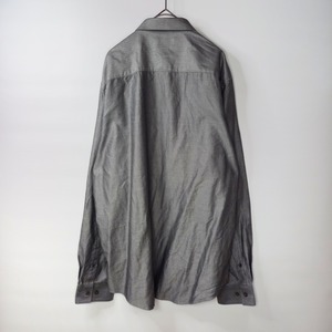 カルバンクライン　シャツ　長袖　無地　グレー　L