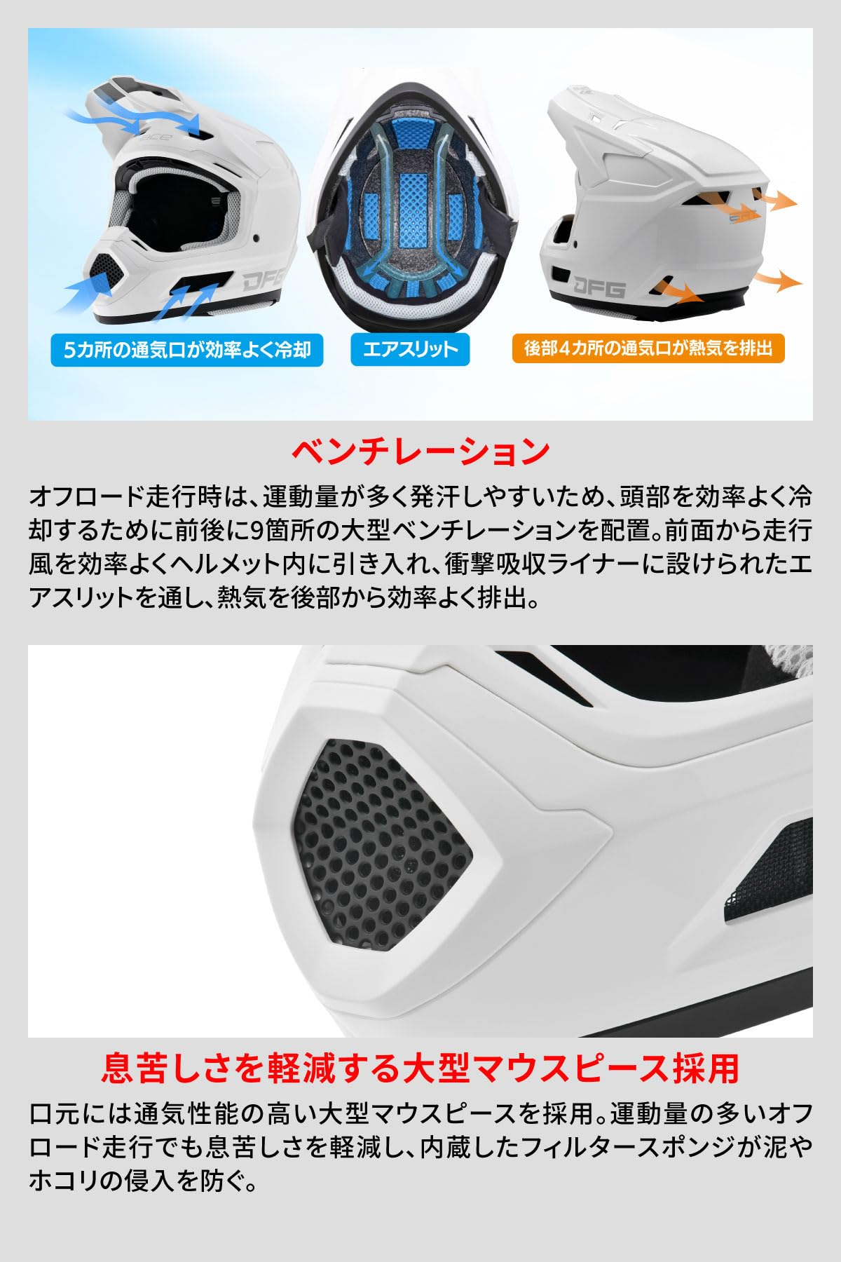 ダートフリーク(Dirtfreak) DFG エースヘルメット マットブラック XL