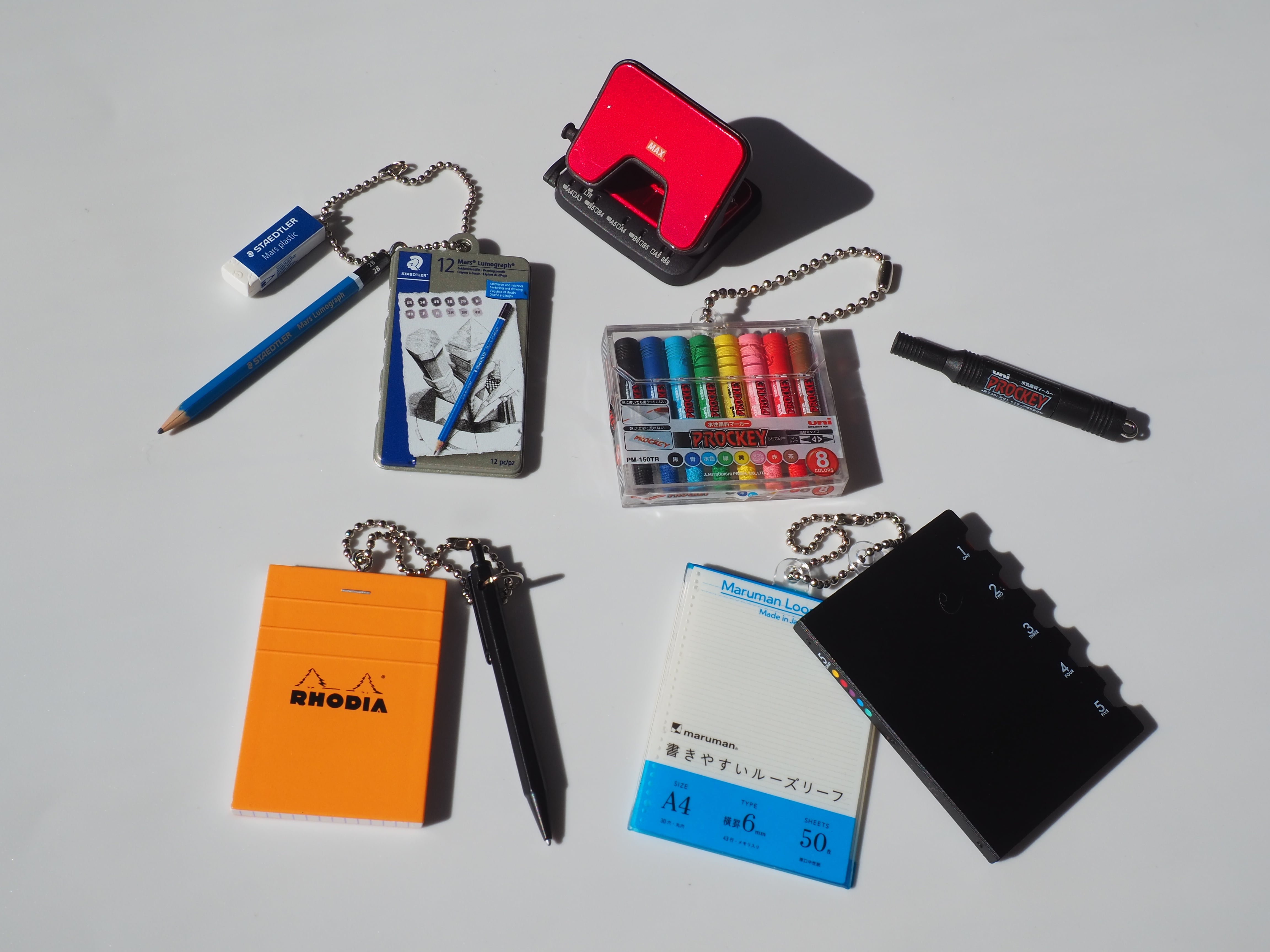 文具ミニチュアマスコット第7弾⑤マルマン株式会社〈書きやすい