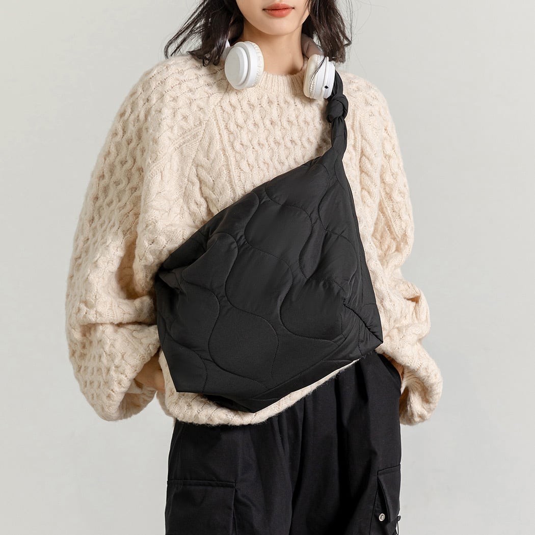 キルティング ショルダーバック ショルダーバッグ キルティングレザー ミニクロスボディバッグ[品番