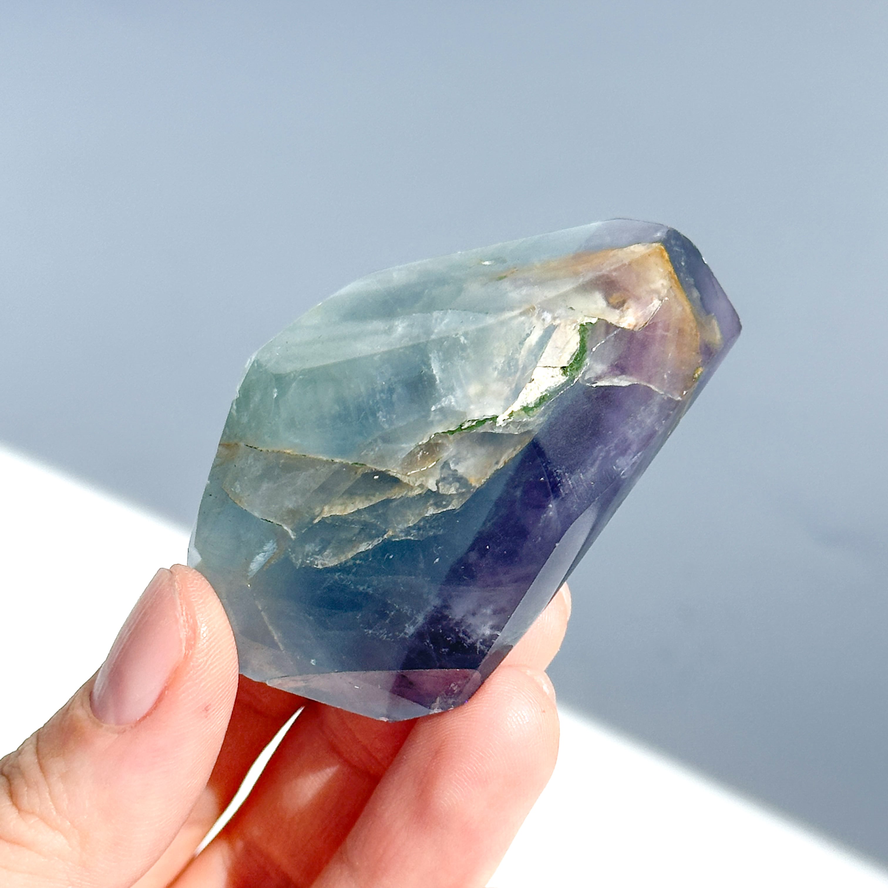 ブルー,パープルフローライト フリーフォーム 25◇ Fluorite ◇天然石