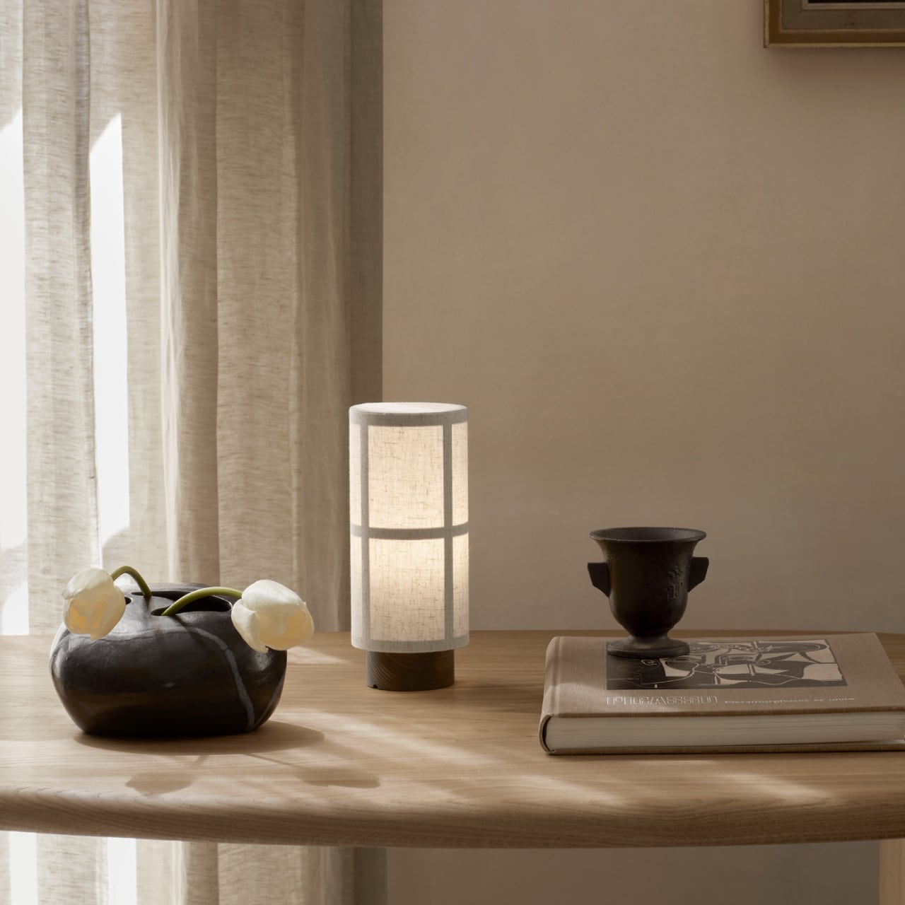 即納可】Hashira Table Lamp Portable / Raw / ハシラテーブルランプ