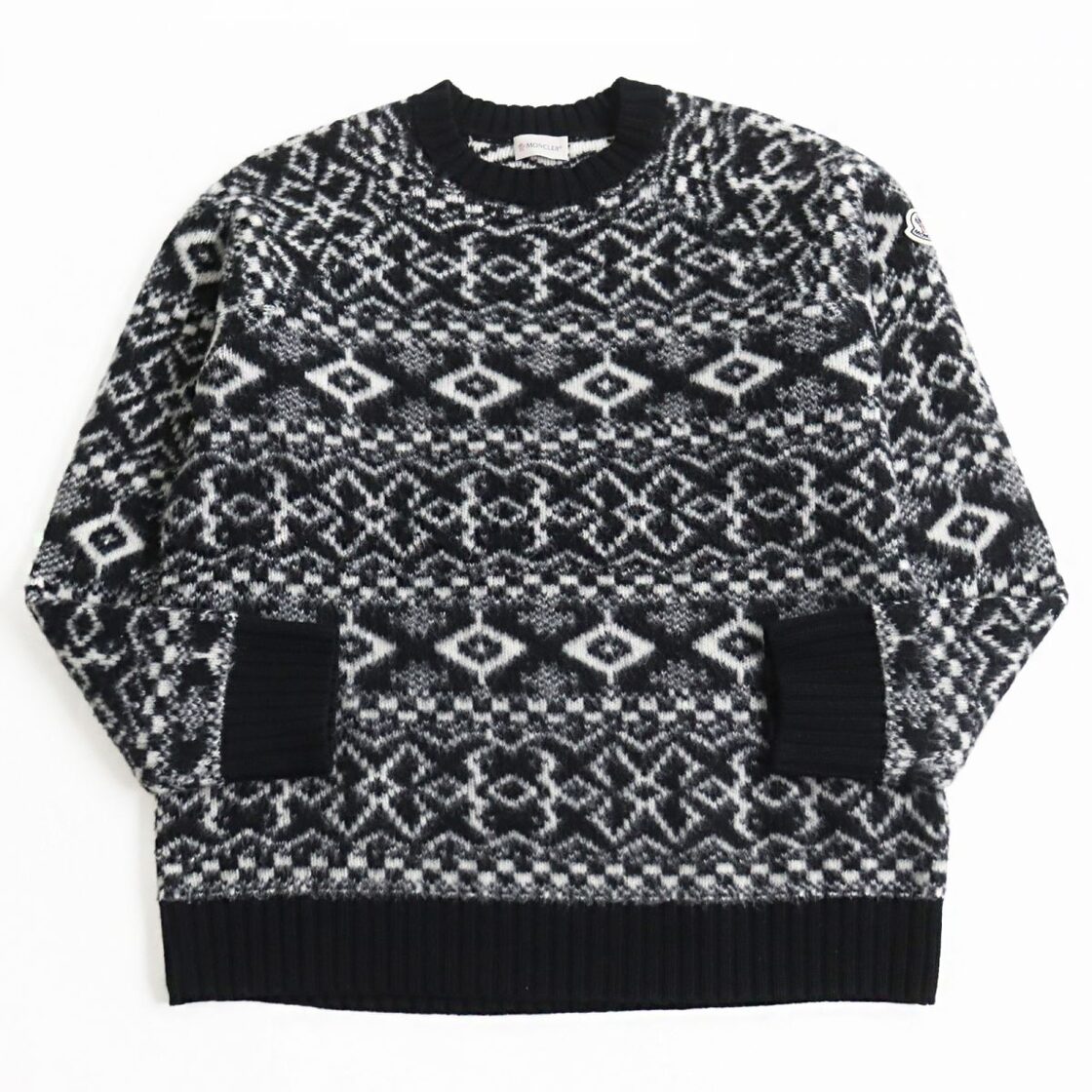 美品○2022年製 モンクレール GIROCOLLO TRICOT ロゴワッペン付き 