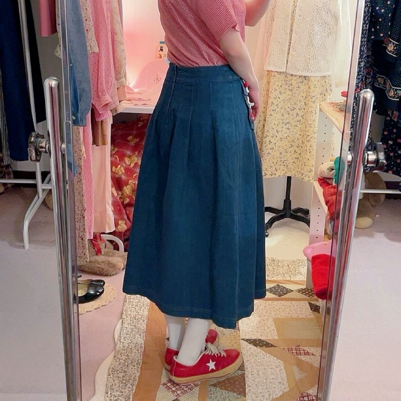 remake ✂︎ strawberry picking dwarf pocket skirt