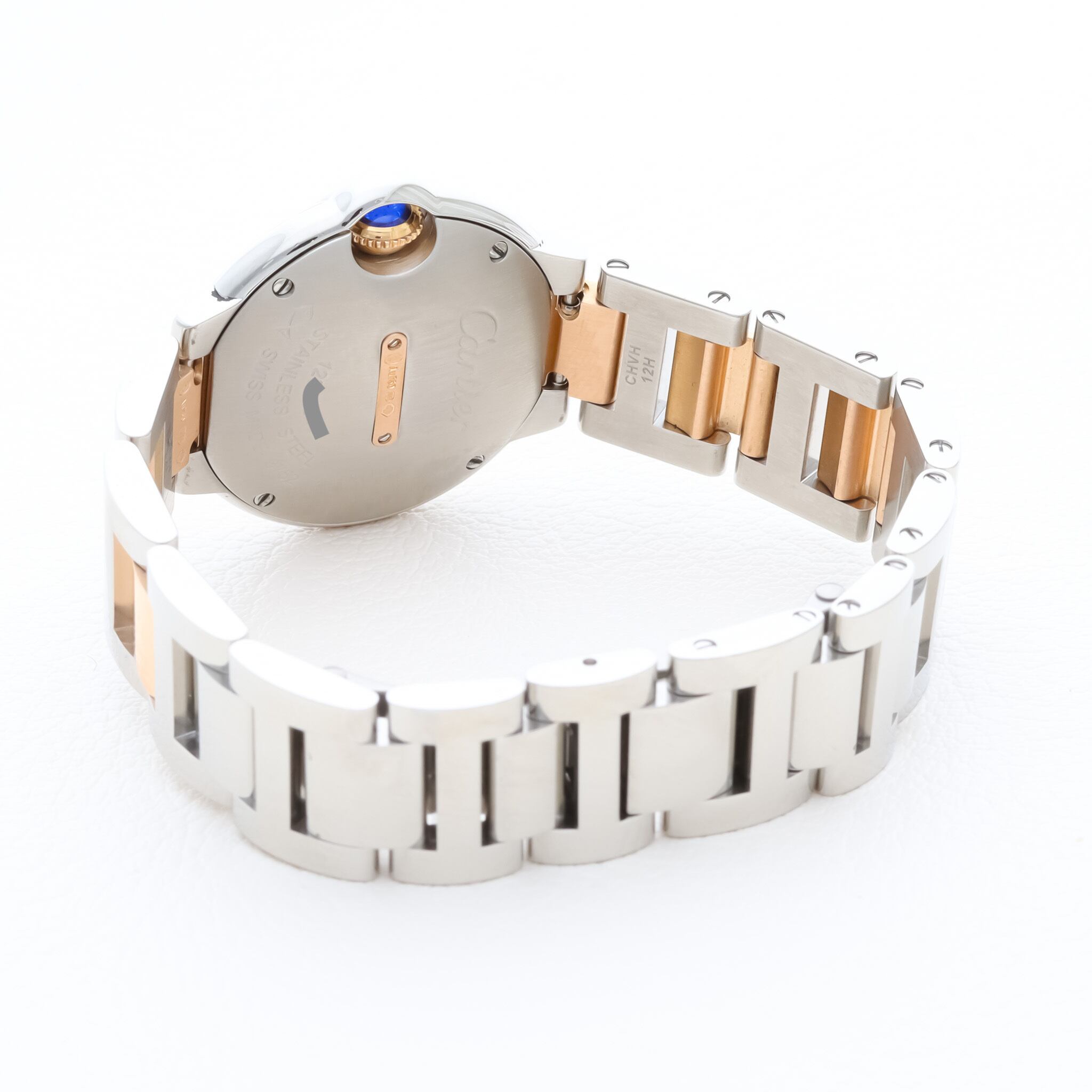 カルティエ CARTIER W3BB0021 バロンブルー PGコンビ 11Pダイヤ 自動巻き レディース 良品 _909097 Cartier - カルティエ CARTIER W3BB0021 バロンブルー PGコンビ 11P