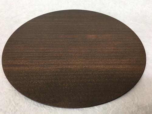 YE-3 国産間伐材使用  丸マウスパッド ブラウン Thinned Wood Round Mouse Pad Dark Brown