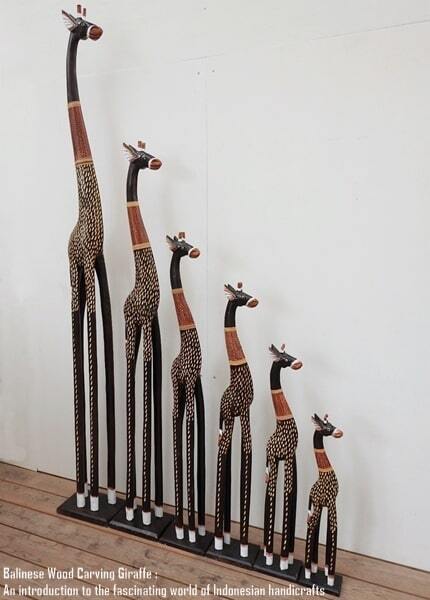 キリン 木彫り ケニア製 全長約64cm アンティーク 雑貨 おしゃれ