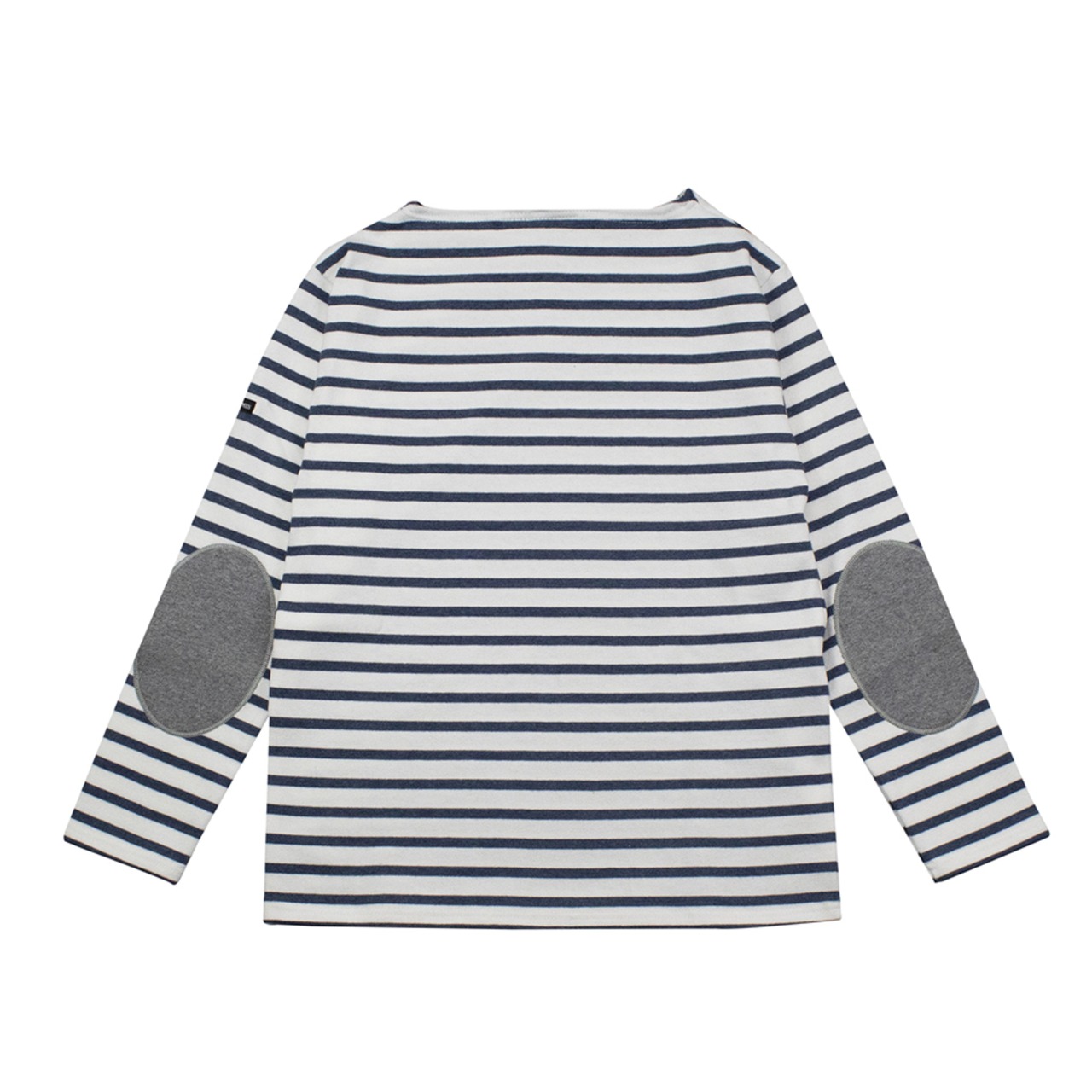 セントジェームス SAINT JAMES ウエッソンボーダーエルボーパッチ(13JC OUES.COUD.R)NEIGE/INDIGO(GRIS)