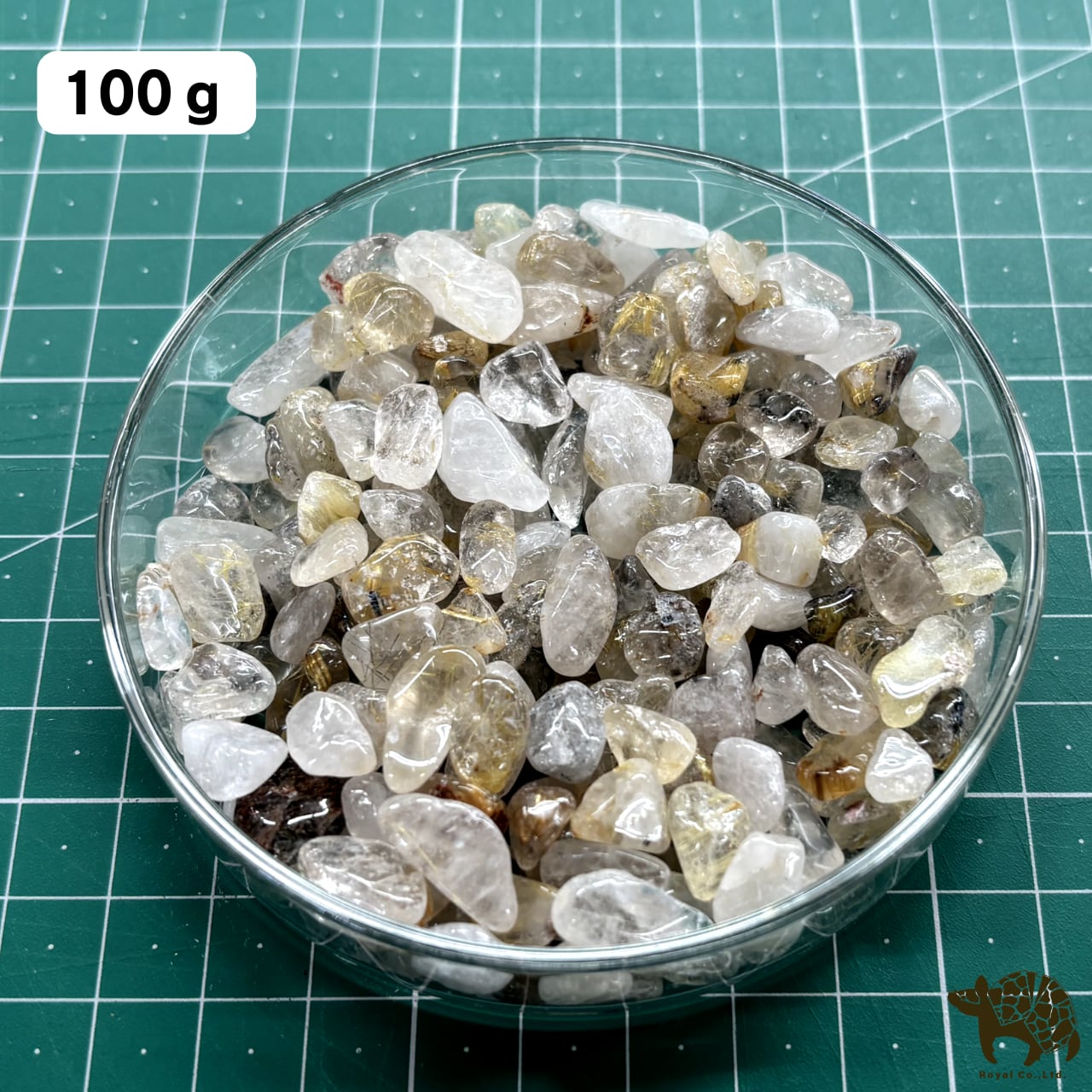 【100g単位】ゴールデンルチルクオーツ 約2〜10mm 天然石(水晶)のさざれ石 少量から購入可能 テラリウムや手芸におすすめ