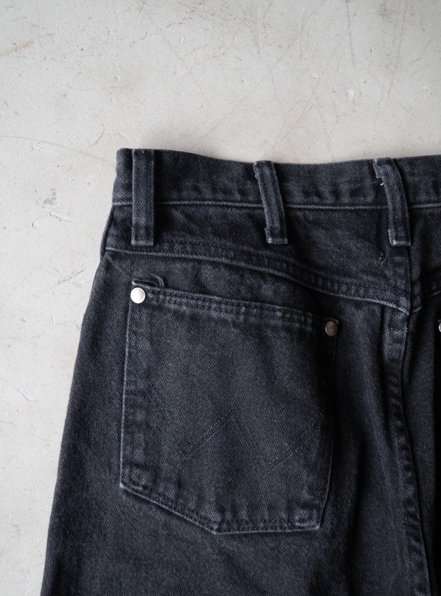 "Wrangler" 1990s Black denim cut-off pants