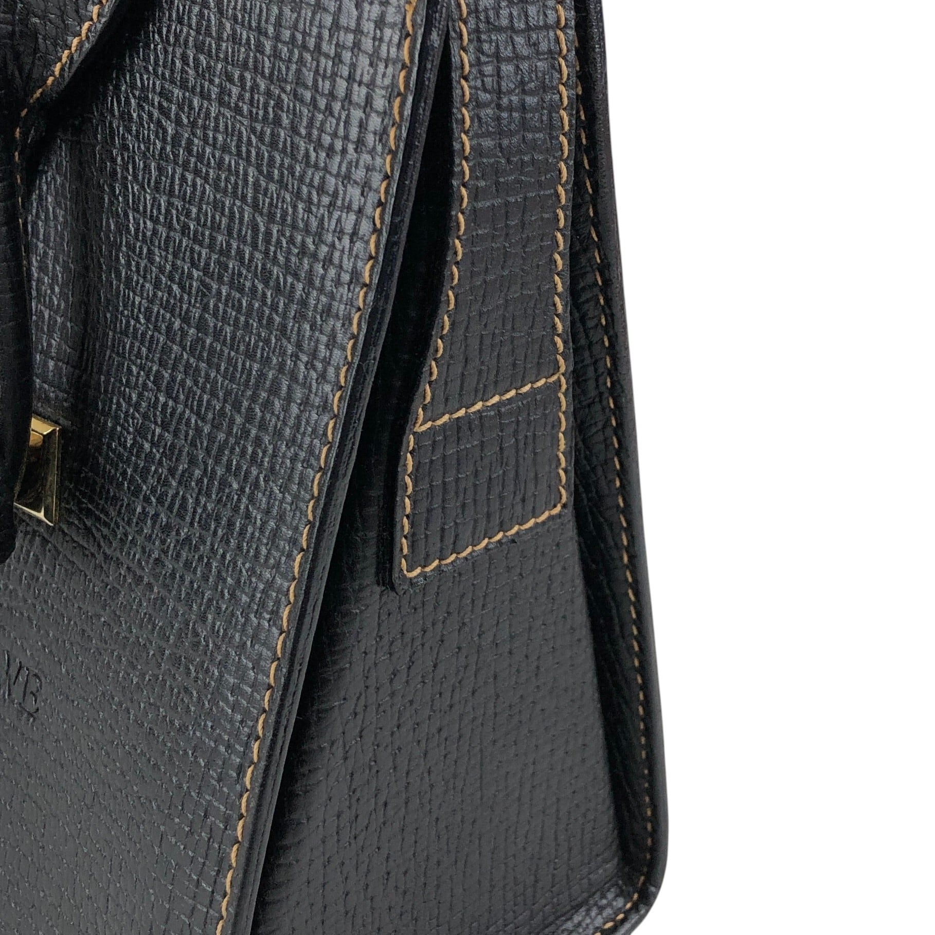 LOEWE ロエベ ショルダーバッグ ブラック ロゴ レザー ターンロック